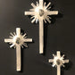 Selenite & Pyrite Wall Cross