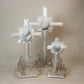 Quartz & Selenite Standing Cross