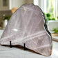 Rose Quartz Platters with Silver Electroplated Edge