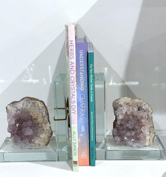 Amethyst Cluster Bookends