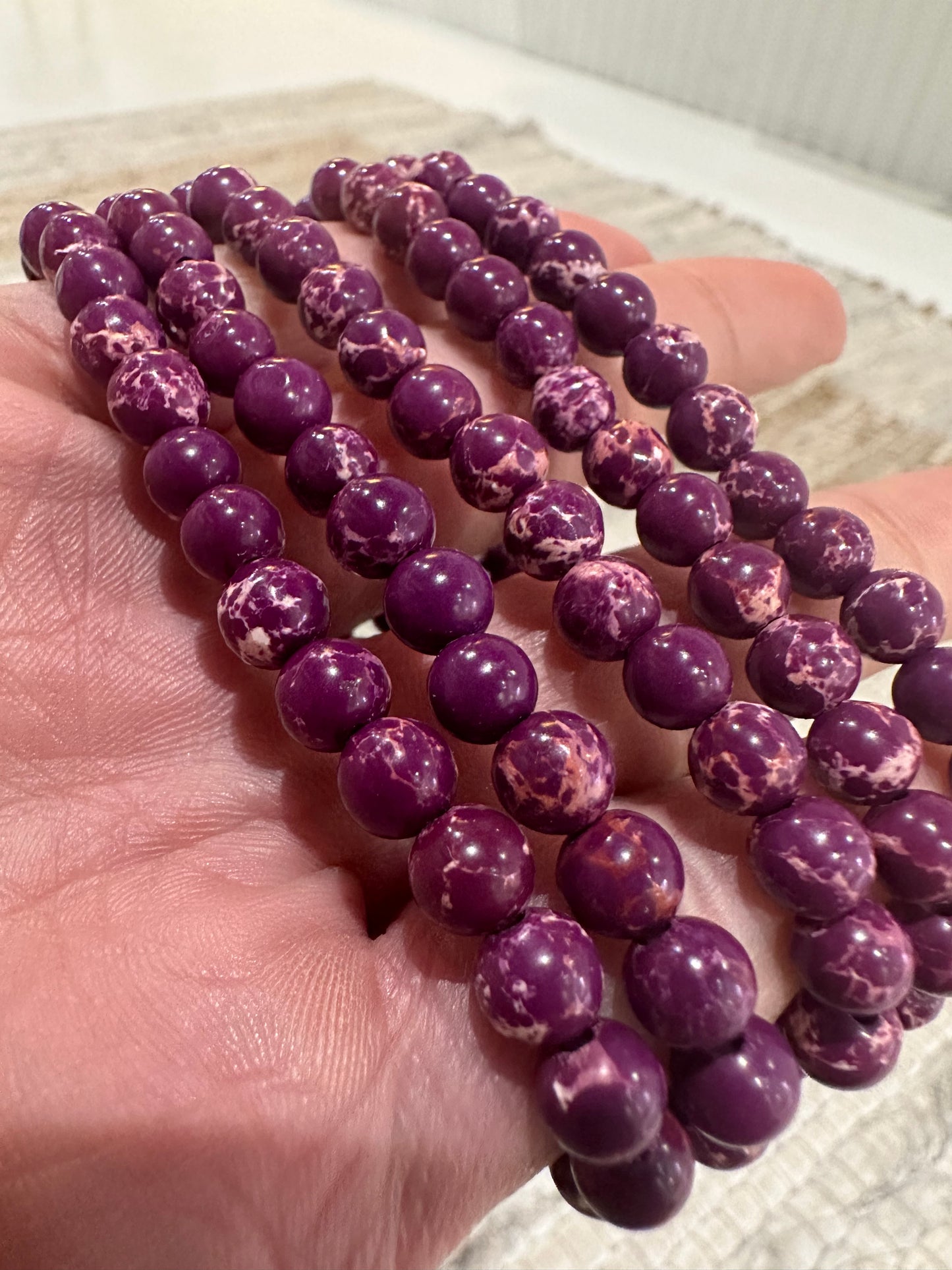 Purple Emperor Bracelets 6mm